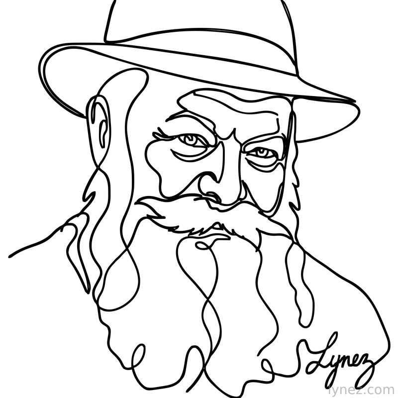 Rebbe Lubavitch Custom Generated Single Line