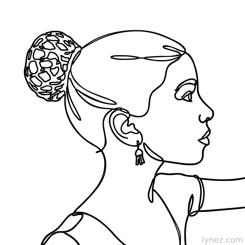 Beauty ballet profile Custom Generated Single Line