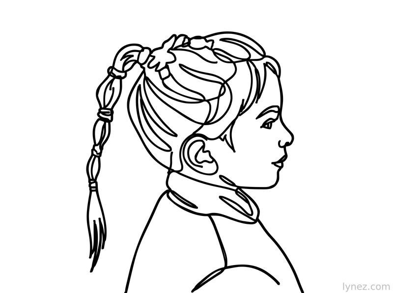 Little Girl Generated Single Line