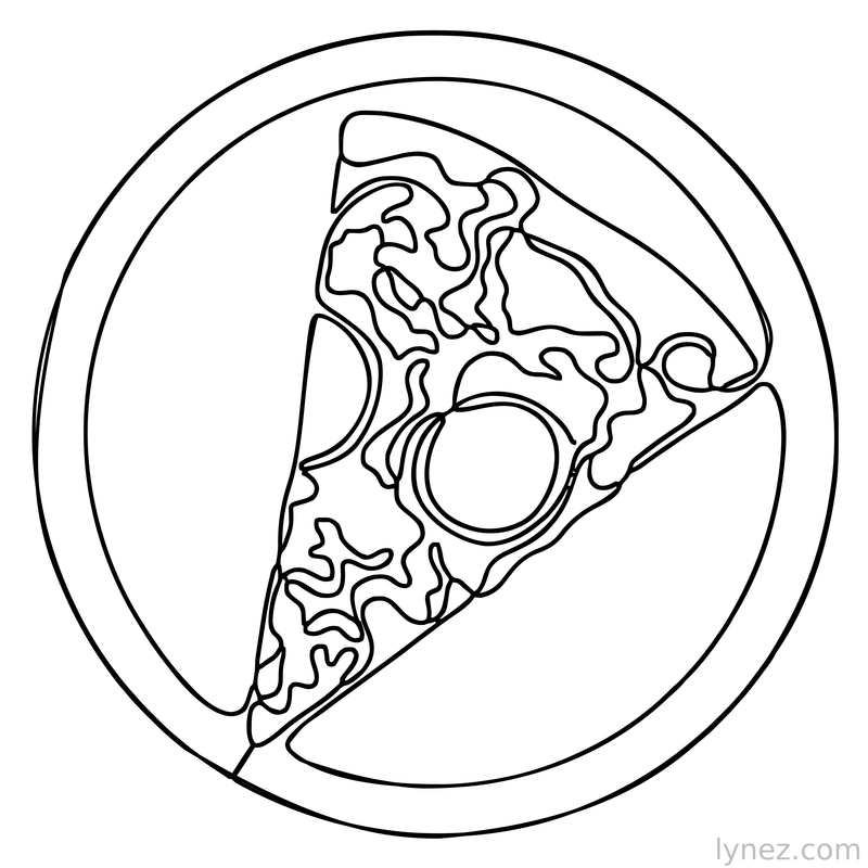 Pizza Slice - Single Line
