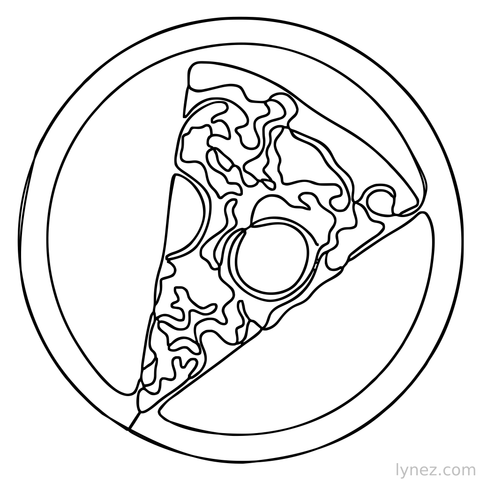 Pizza Slice - Single Line