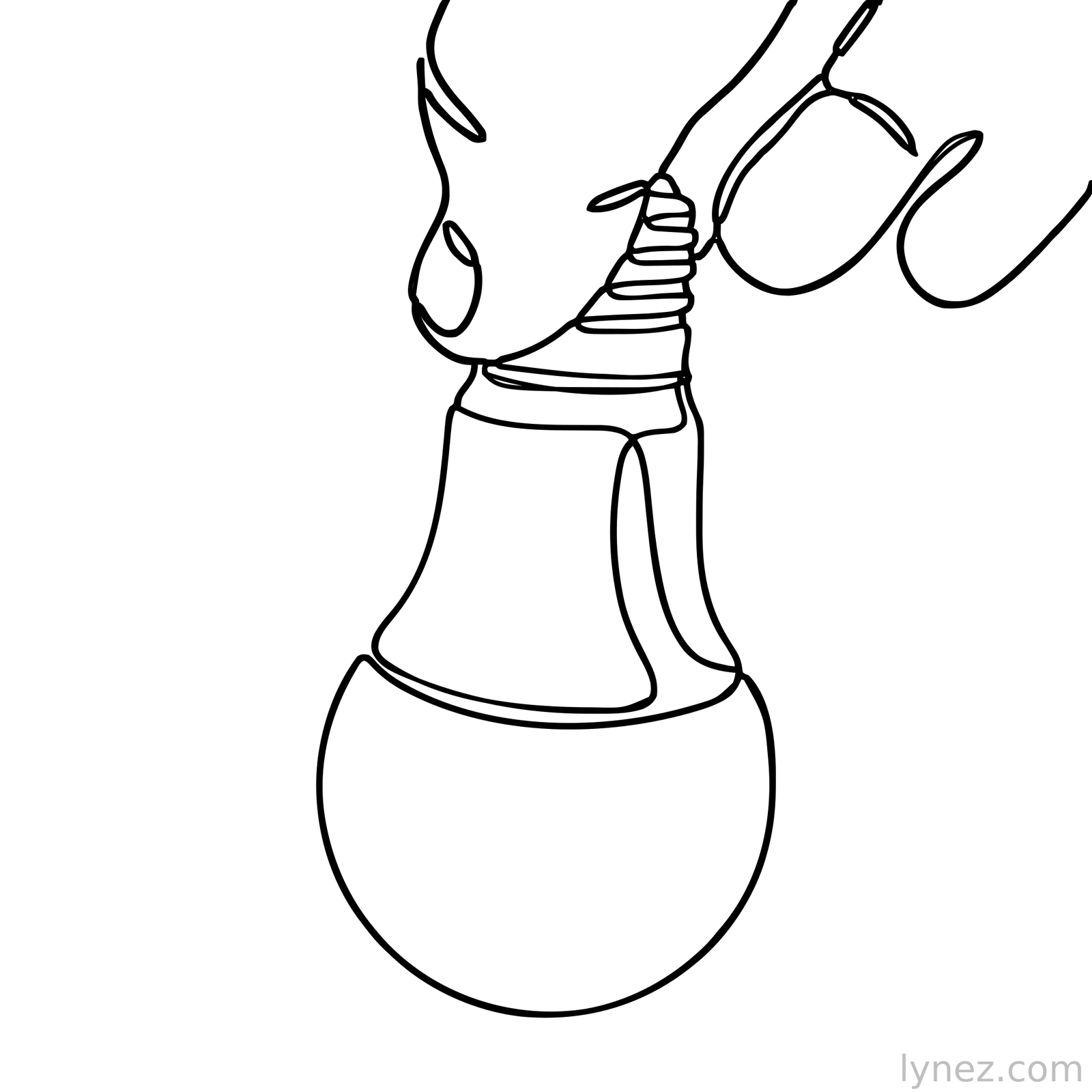Single-line lamp hand