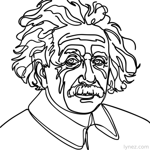 Einstein Single Line art