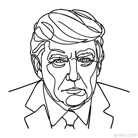 Donald John Trump Single Line