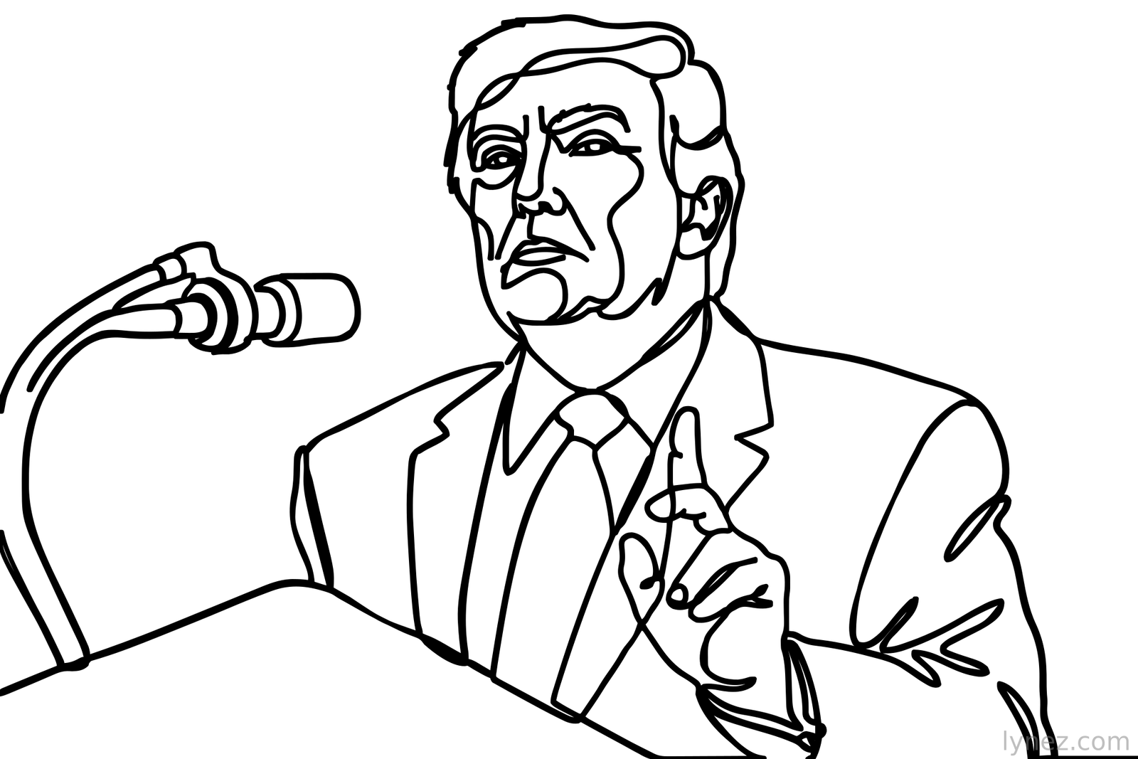 Donald John Trump - Single Line art