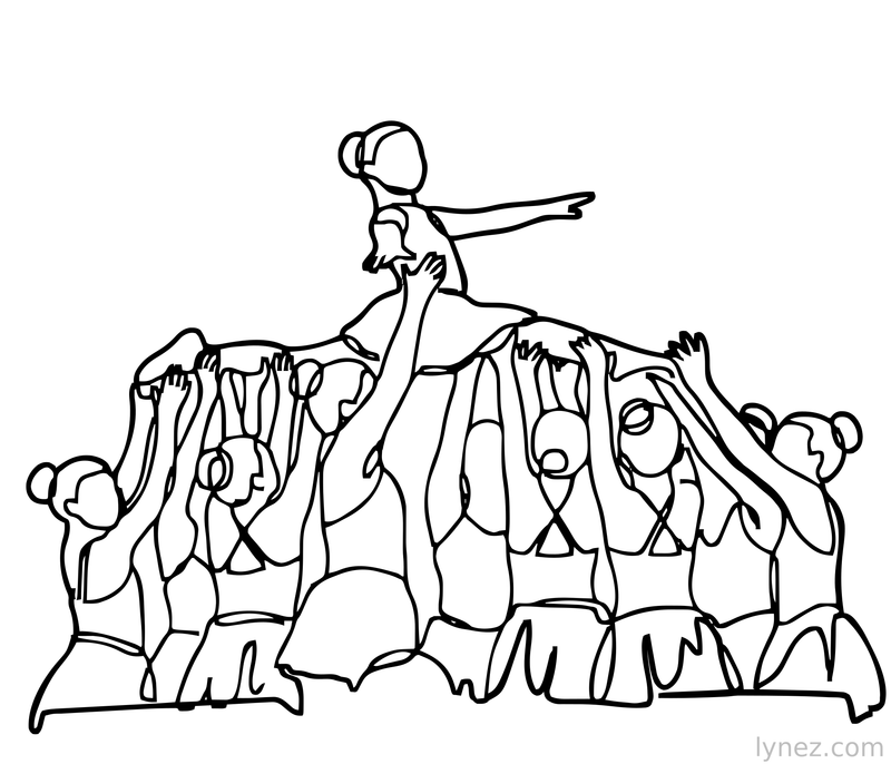 Ballet Winner - Single line Art