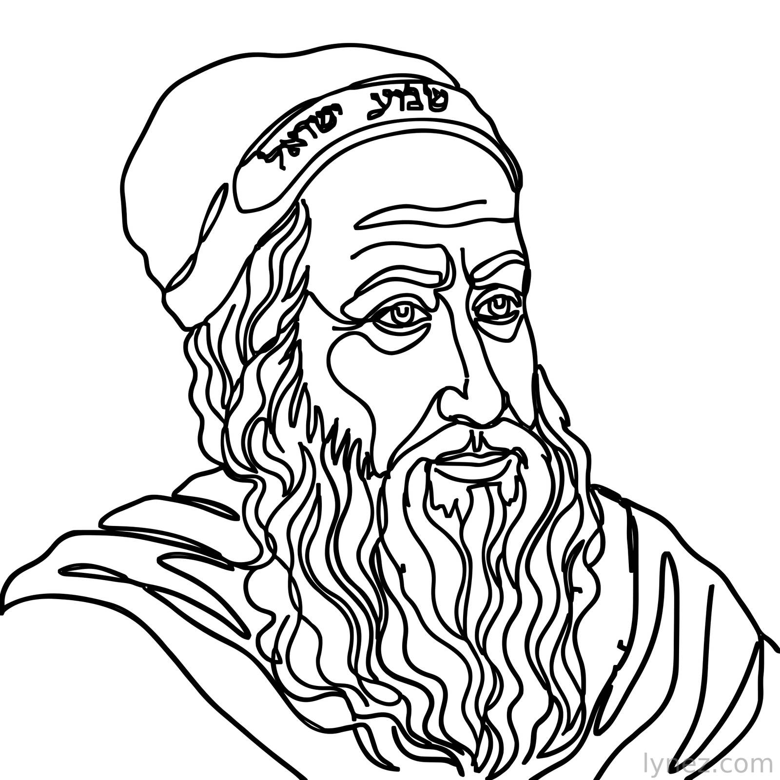 רבי שמעון בר יוחאי אומנות קו Single Line