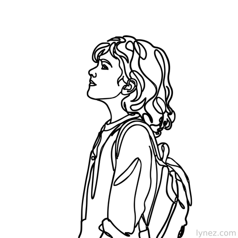 Child with Backpack