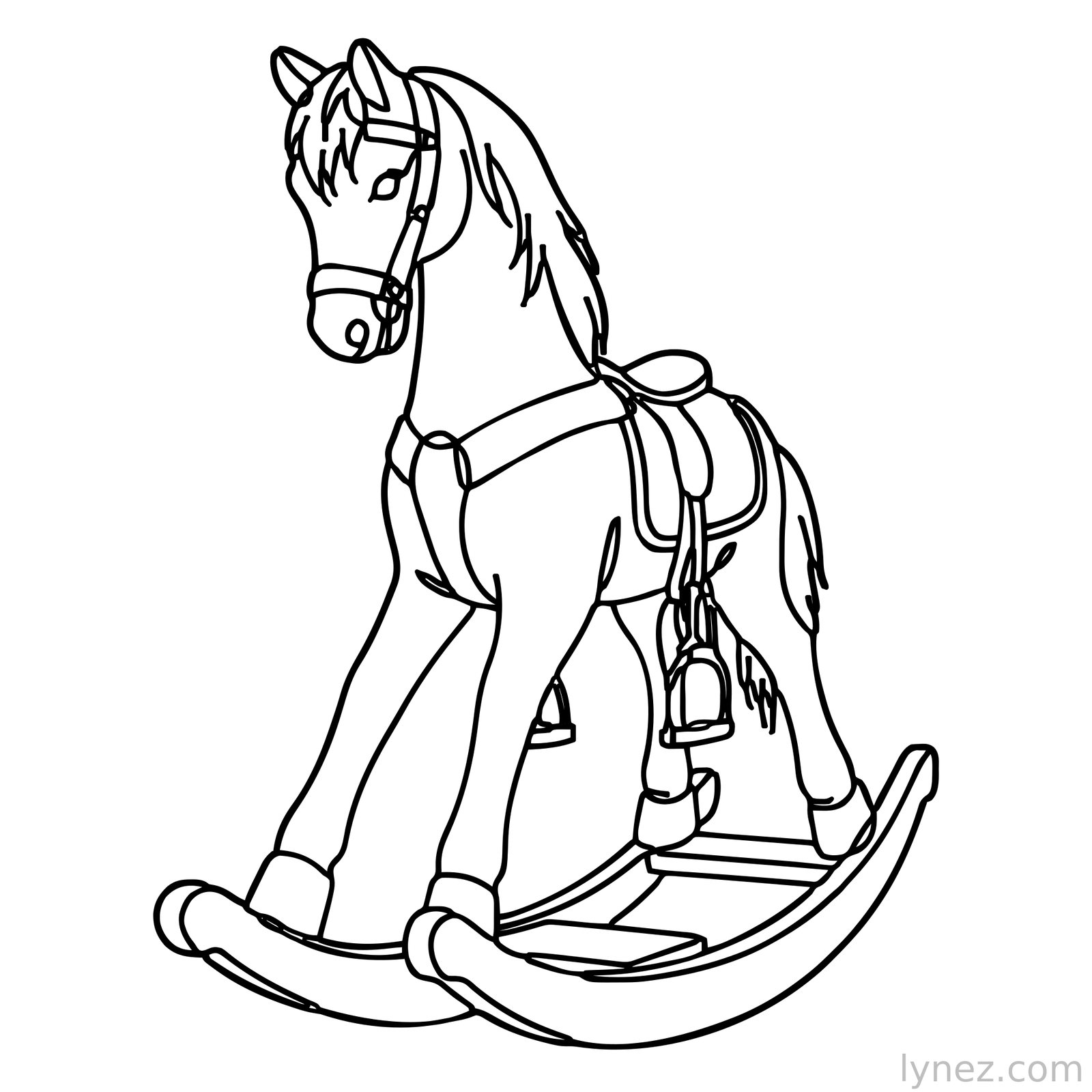 Rocking Horse — Single Line Wall Art